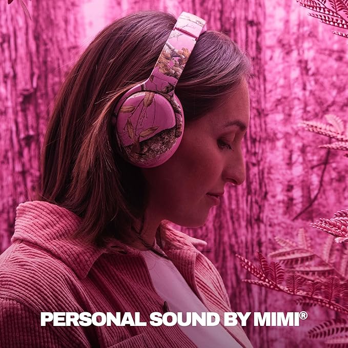 Skullcandy Crusher ANC 2 Wireless Over-Ear Bluetooth Headphones with Multi-Sensory Bass, Active Noise Cancelling, Up to 60 Hours Battery, Microphone for iPhone Android - Realtree Edge Colors Pink