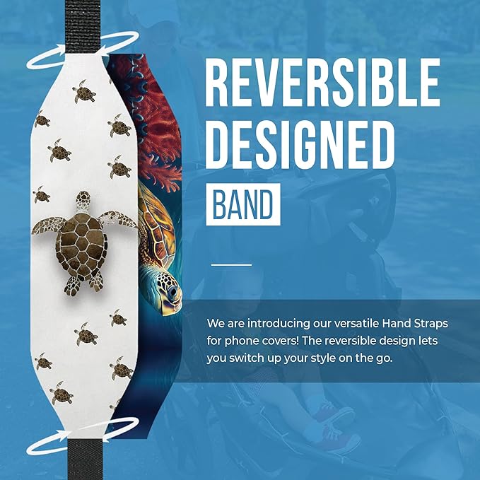 Phone Grip Strap - Reversible Finger Holder for Phone Back, Customizable Anti-Slip Design, Wireless Charging Compatible Detachable Holder for iPhone - Michaelangelo