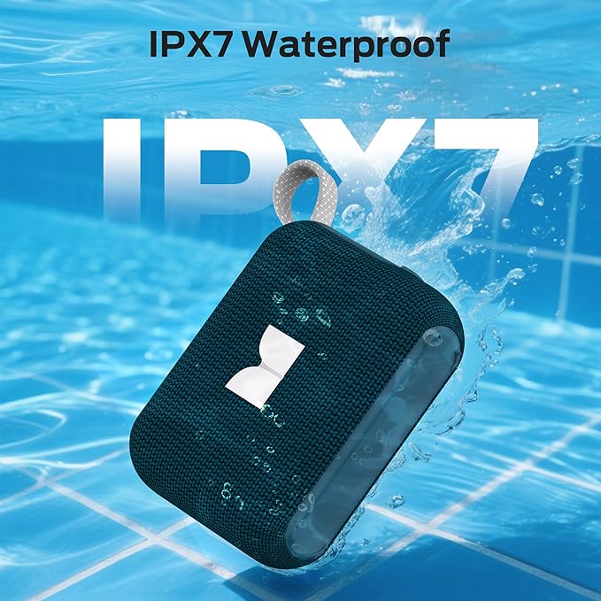 Monster Cube 1 Portable Bluetooth Speaker, IPX7 Waterproof, Bluetooth 6.0, 20H Playtime, Powerful Stereo Sound, Speaker for Home, Outdoors and Travel, Blue