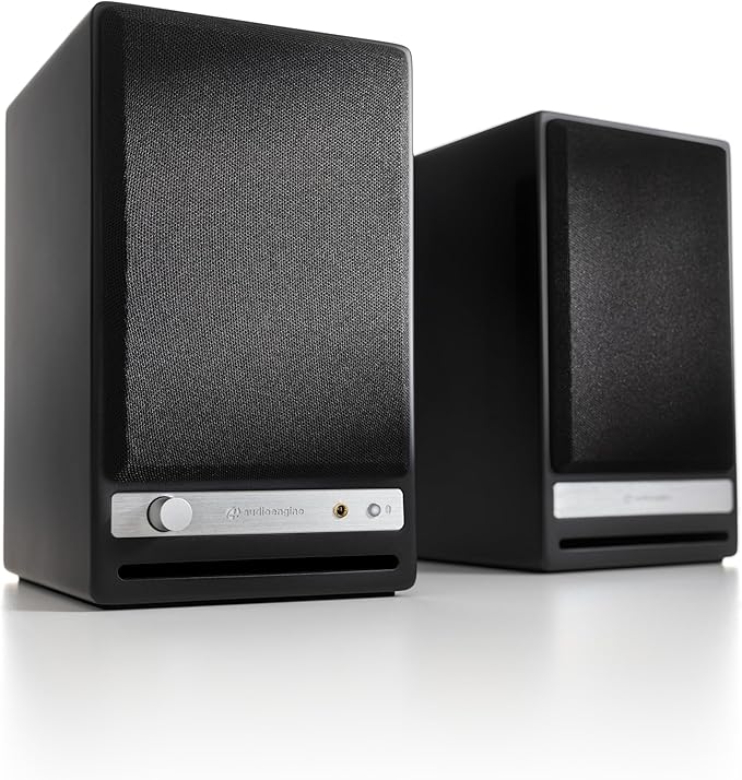 Audioengine HD4 24 Bit Bluetooth Bookshelf Speakers - TVs, Desktops, Stereos, Music, Movies and Gaming - Bluetooth aptX Adaptive 5.3