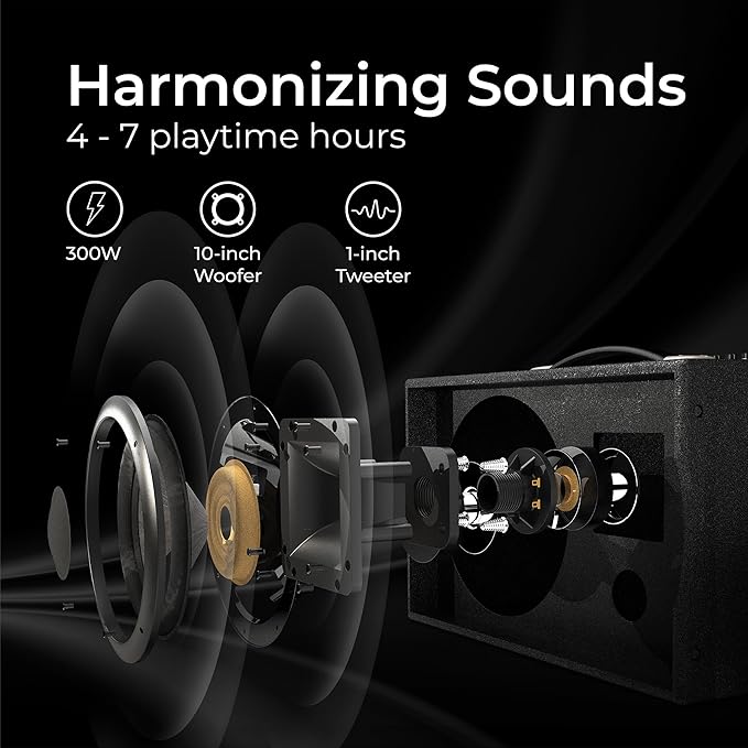 KS10Pro Karaoke Machine for Adults Karaoke Machine with Bluetooth and Wireless Microphone for Adults, Portable Bluetooth Speaker System with 2 Microphones, Loud Speakers for Tv Karaoke and Events Use