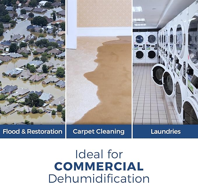ALORAIR Commercial Dehumidifier 113 Pint, with drain Hose for Crawl Spaces, Basements, Industry Water Damage Unit, Compact, Portable, Auto Defrost, Memory Starting, 5 Years Warranty, Sentinel HD55