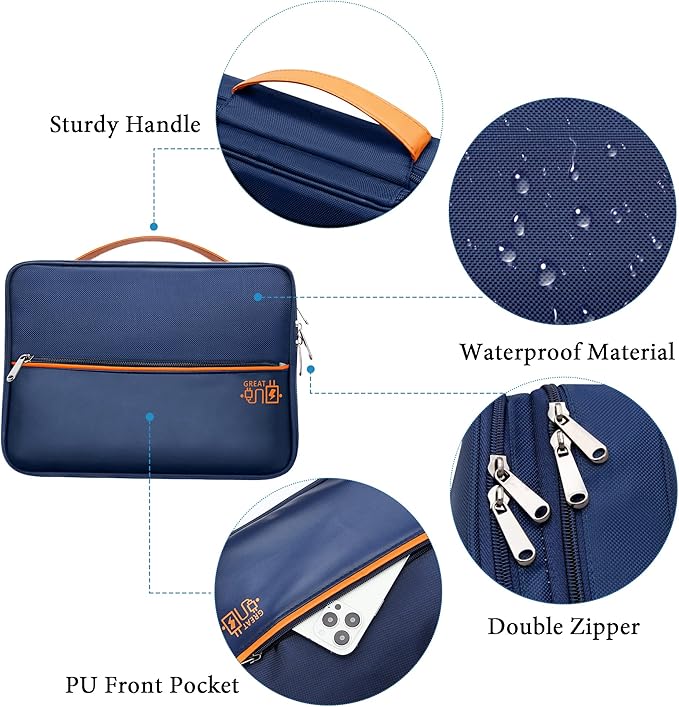 SELLYFELLY Electronics Travel Organizer, Double Layer Cable Organizer Bag Watreproof Electronics Accessories Storage Bag for Cord, Charger, Phone, Power Bank, Hard Drive