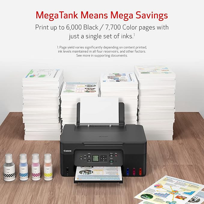 Canon MegaTank G3270 All-in-One Wireless Inkjet Printer. for Home Use, Print, Scan and Copy