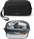 tomtoc Electronic Organizer Travel Case, Water Resistant Dual Compartment Tech Pouch Cable Organization Storage Bag for Charger, Cord, Phone, Hard Drive, Power Bank, Accessories Travel Essentials