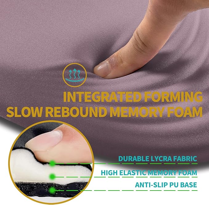 Hokafenle Ergonomic Mouse Pad Wrist Support with Stepped-Wedge Design, Wrist Rest Pain Relief Mousepad Filled with Memory Foam, Carpal Tunnel Mousepad for Wireless Mouse(12x8 inch, Purple)