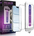 Screen Protector for iPhone Air 6.5-Inch, 2 Pack, 9H Tempered Glass, HD Clear, Full Cover, Anti-Fingerprint, Easy Installation