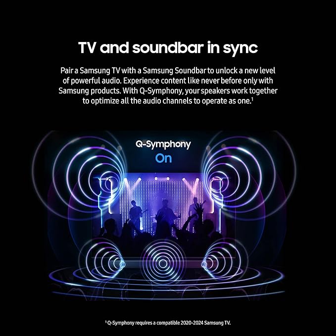 SAMSUNG Q990D 11.1.4ch Soundbar w/Wireless Dolby Atmos Audio, Rear Speaker Included, Q-Symphony, SpaceFit Sound Pro, Adaptive Sound, Game Mode Pro with Alexa Built-in, HW-Q990D/ZA