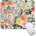 Square Mouse Pad Watercolour Floral,Personalized Premium-Textured Custom Mouse Mat Design,Washable Mousepad Cloth,Non-Slip Rubber Base Computer Mouse Pads for Wireless Mouse