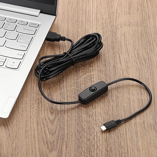 MECCANIXITY USB Extension Cable with ON/Off Button Switch 2m USB Male to Female Extension Cord for Desk Lamp Fan LED Light Strip White Pack of 1