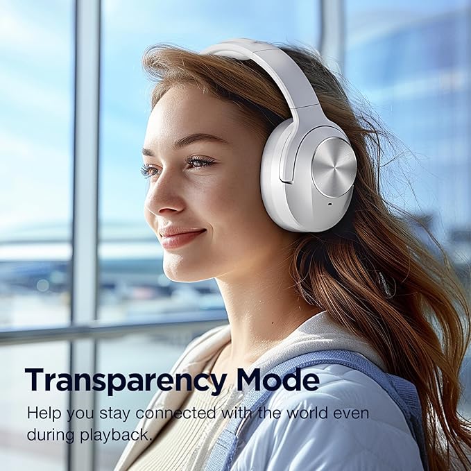 Upgrade Pro‑Level Hybrid Active Noise Cancelling Headphones with HD Sound, Wireless Bluetooth Headphones Over The Ear Unequaled Comfort, Vivid Deep Bass, for Home Office Travel Birthday Gift