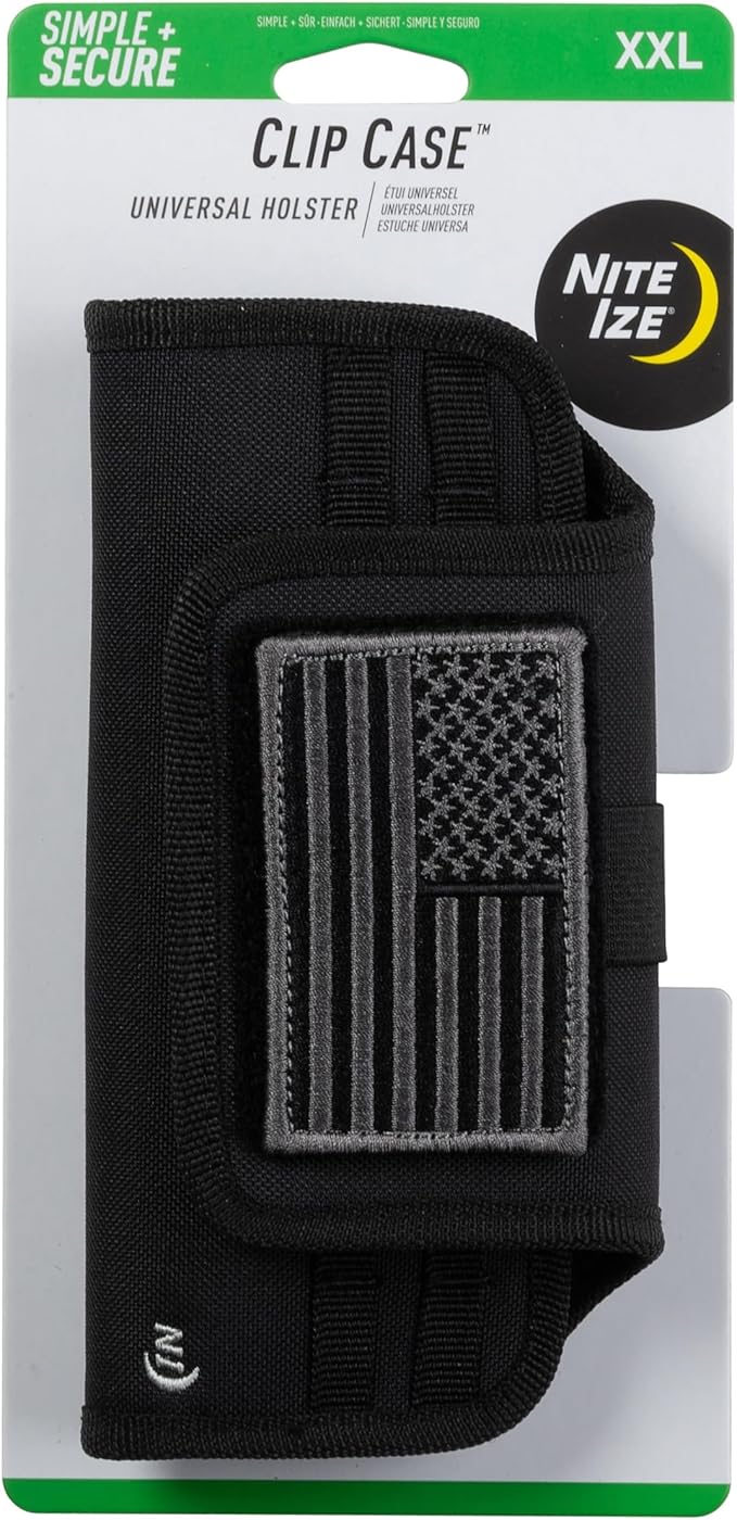 Clip Case Horizontal Universal Phone Holster - XXL - USA Patch