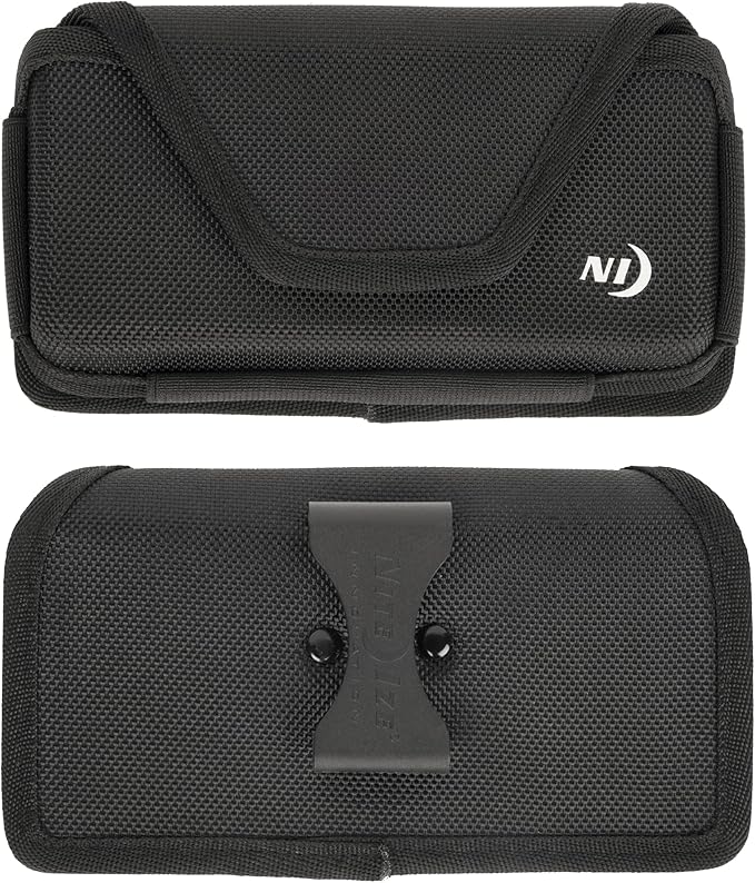 Nite Ize Clip Case Hardshell Universal Rugged Holster - Holster for Men's & Women's Belts - Utility Belt Pouch - Phone Accessories - Cell Phone Pouch - X-Large, Black