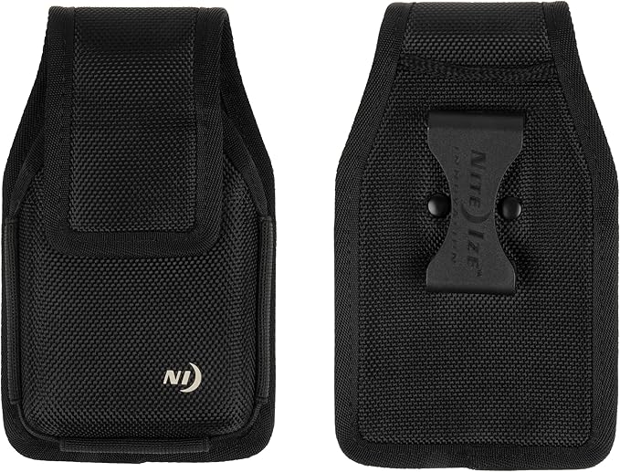 Nite Ize Clip Case Hardshell Universal Rugged Holster - Protective Phone Holder with Belt Clip - Holster for Men's & Women's Belts - Utility Belt Phone Pouch - X-Large, Black