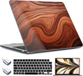 TWOLSKOO Compatible with M4 MacBook Air 13.6 inch Case 2025-2022 Release M4 A3240 M3 A3113 M2 A2681, Plastic Hard Shell & Keyboard Cover & Type C Adapter & Screen Protector, Wood Grain