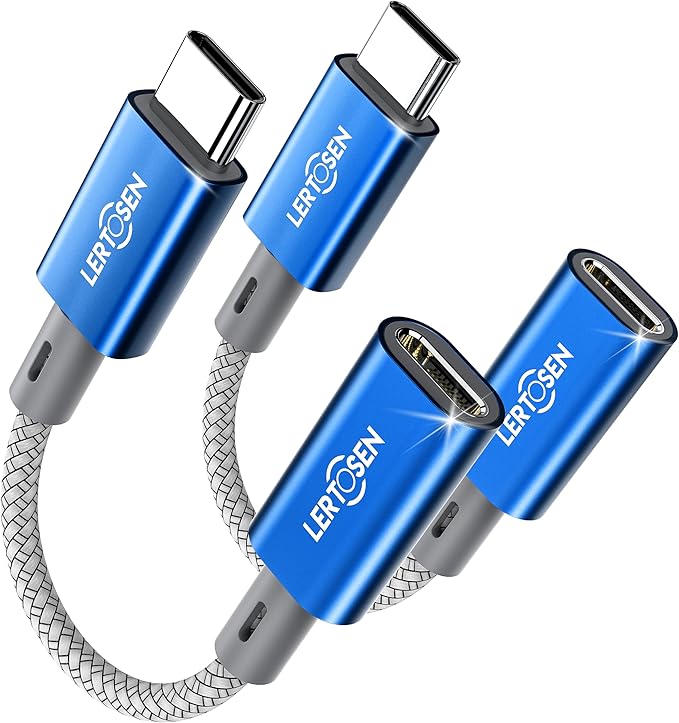 2 Pack Lightning to USB C Adapter,Lightning Female to USB C Male Cable Adapter Type C Charger Connector for iPhone 17 16 15 Pro Max Plus,Samsung S25/S24/S23,Fast Charging & Data Sync,Not for Audio/OTG