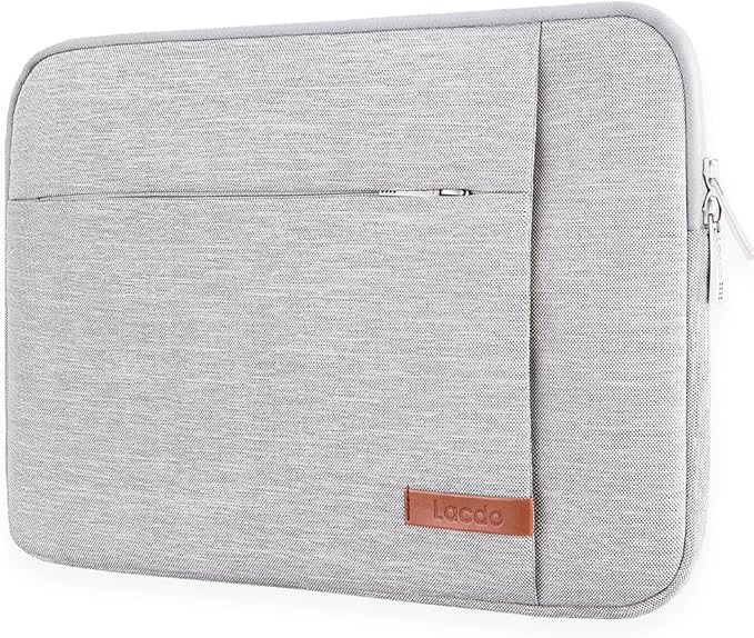 Lacdo 13 inch Laptop Sleeve Case for 13 inch New MacBook Air M4 A3240 2025, M3 A3113, M2 A2681, M1 A2337 | 13" MacBook Pro M2/M1 A2338 A2251 A2289 | 13" iPad Air M3 / iPad Pro M4 Computer Bag, Gray
