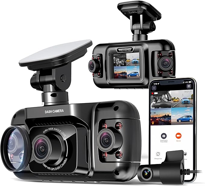 R4-4 Channel Dash Cam W/All Around 1080p Resolution, Wi-Fi, GPS, IR Night Vision, Parking Mode, Collision Detection, Type-C Port