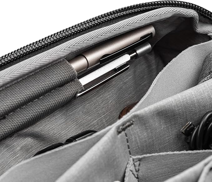Peak Design Tech Pouch, Black, Electronics Organizer for Travel or Everyday Carry, Origami-Style Storage, Cable Pass-Through, Weatherproof Recycled Nylon, Gear Carry Bag for Men and Women