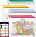 12pcs Mesh Zipper Pouch Bags, A4 Puzzle Bag (12 Colors, 12 Packs) for Organizing, Classroom Must Have Storage Bag, File Bags for School, Board Games and Office Supplies