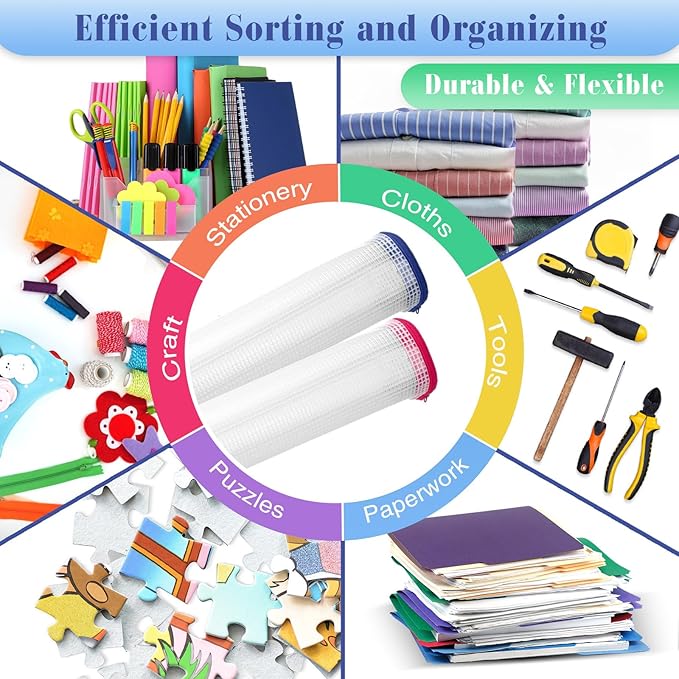 Jetec 32 Pcs Mesh Zipper Bags Toy Storage Bikini Organizer Bag Bolsas Para Guardar Trajes De Baño Waterproof Zipper Reusable Pouch Puzzle Multipurpose for Storage Office(Classic Color,13 x 9.5 Inch)