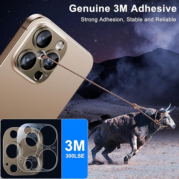 Esanik Upgrade 2 Pack for iPhone 16 Pro/iPhone 16 Pro Max Camera Lens Protector, Aluminum Alloy Metal matte Case Tempered Glass Camera Screen Cover, Scratch Resistant Case Friendly (Desert Titanium)