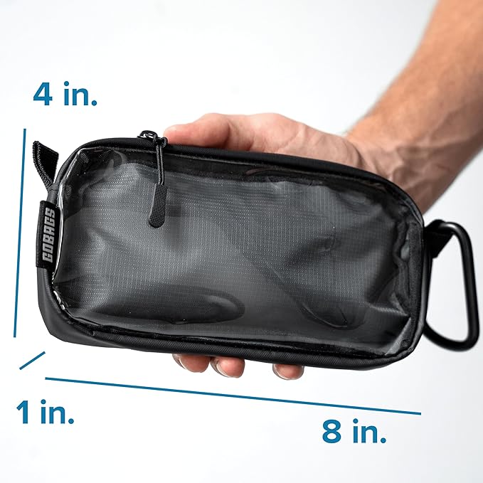GOBAGS NEO Production Zipper Bags - Electronics & Camera Accessories Bag - Cable organizer, Gear Accessory Pouch, Travel Camera Essentials (Extra Small, Black, 2 pack)