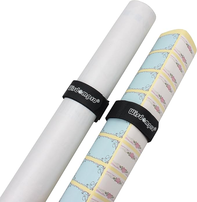 12 Pack 1 x 12 Inches Hook and Loop Reusable Fastening Cable Tie Down Straps by Wisdompro - Reusable, Durable Functional Ties to Keep Your Home, Office, Workspace from Tangled Messes of Cords