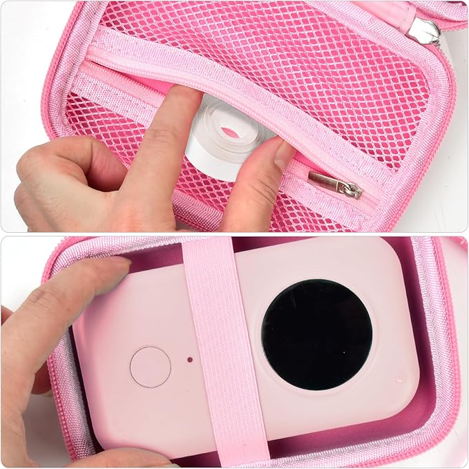 Labels Printer Case Compatible with COLORWING D30 Bluetooth Wireless Portable Labeling Printer Also for Phomemo D30 D35 for Memoking Mini Thermal Printing Sticker Storage Holder