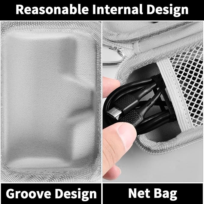 Portable Charger Power Bank Case for Swyop/for Feob/for Charmast/for JEJILL/for LanLuk/for VEGER/for iWALK/for Taegila/for Kuulaa and More Small Charging Battery Pack - Bag Only (White)