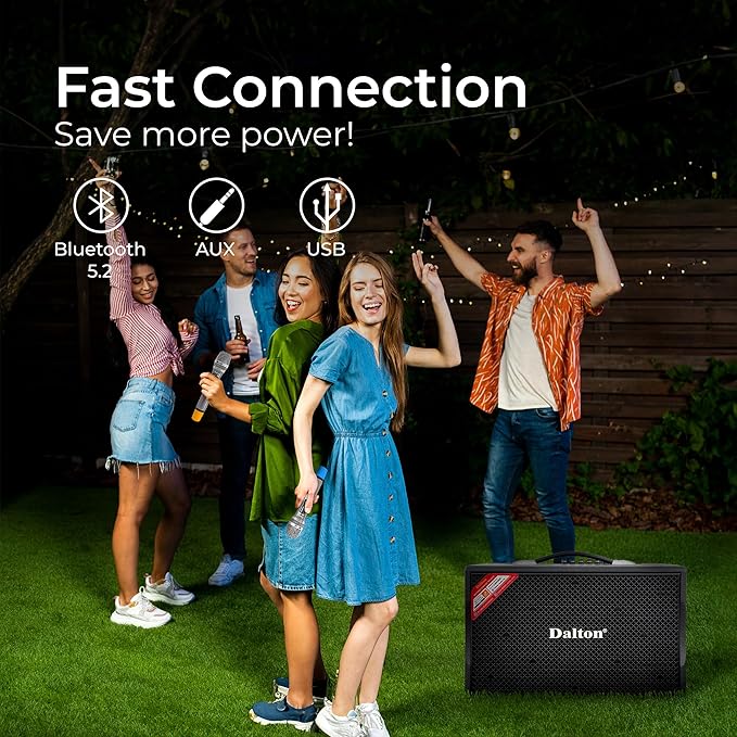 KS10Pro Karaoke Machine for Adults Karaoke Machine with Bluetooth and Wireless Microphone for Adults, Portable Bluetooth Speaker System with 2 Microphones, Loud Speakers for Tv Karaoke and Events Use