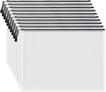 AUSTARK 10 Pcs Zipper File Bags, Waterproof Plastic Mesh Pouch for Office School, Board Game Storage Bags (A3 Size 16.9''x12'', White and Black)