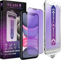 2 Pack Anti Blue Light Matte Screen Protector for iPhone 11 / iPhone XR, 9H Tempered Glass, Full Coverage, Anti-Fingerprint, Auto Dust-Elimination, No Bubble, Easy Installation