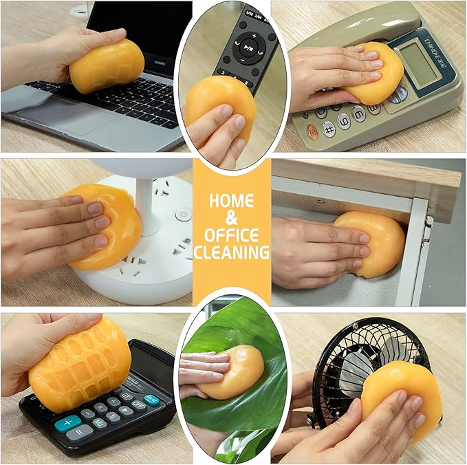 TICARVE Car Cleaning Gel Car Detailing Putty Car Cleaning Putty Gel Auto Detailing Tools Car Interior Cleaner Car Cleaning Kits Cleaning Slime Keyboard Cleaner Yellow