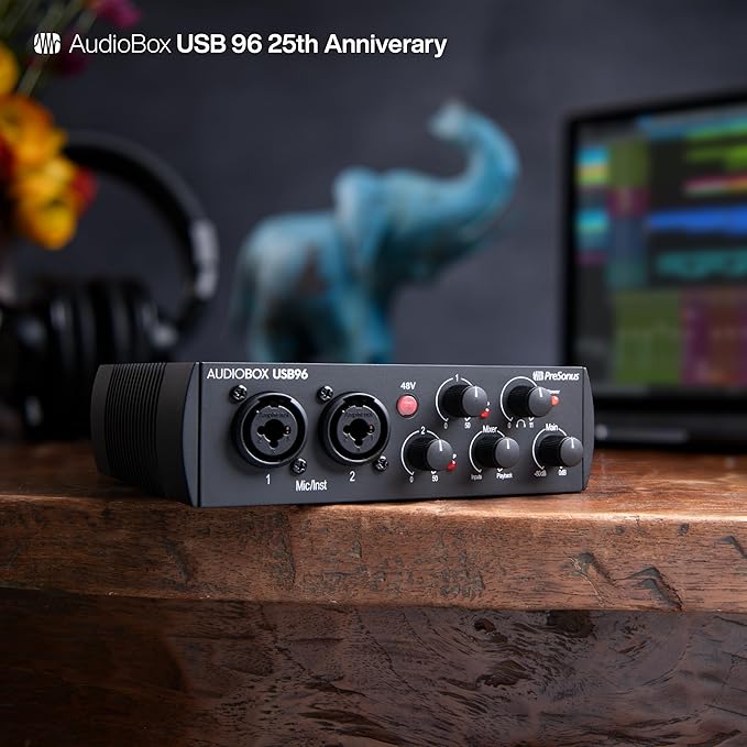 PreSonus AudioBox 96 25th Anniversary USB Audio Interface with Studio One Artist DAW Recording Software
