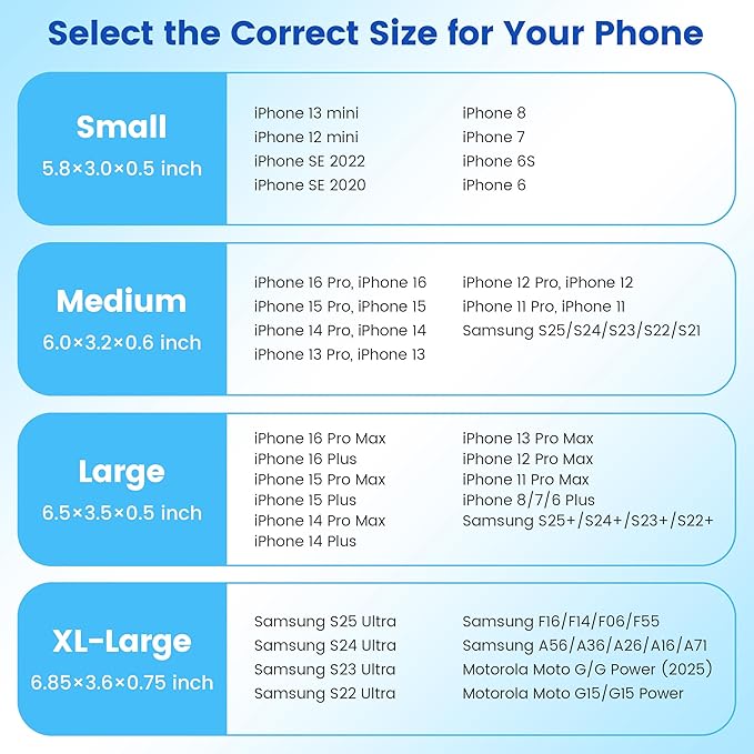 Mopaclle Nylon Phone Holster for iPhone 17 Pro Max, 17 Air, iPhone 16 Pro Max,iPhone 15 Pro Max 14 13 Pro Max & Plus, Premium Cell Phone Belt Holder with Belt Clip for Galaxy S25 Plus,S24 Plus