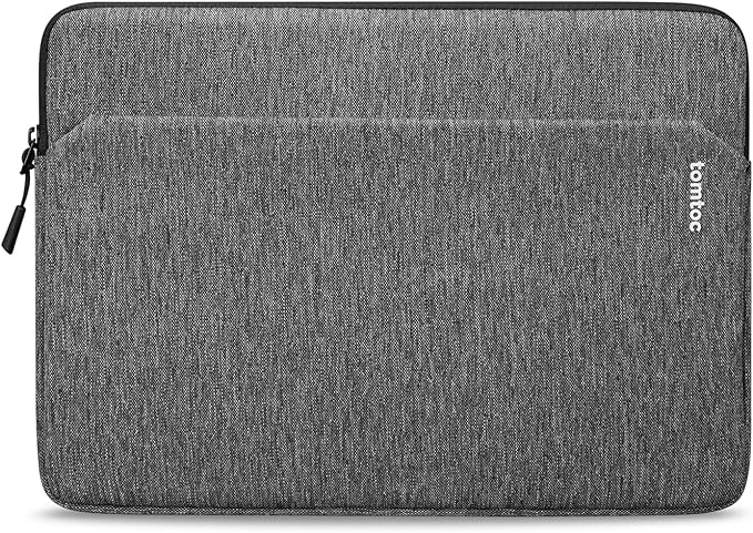 tomtoc Slim Laptop Sleeve Case for 13-inch New MacBook Air M4/A3420 M3/A3113 M2/A2681, M1/A2337 2025-2018, MacBook Pro M2/M1, Water-Resistant Protective Carrying Case with Accessories Pocket