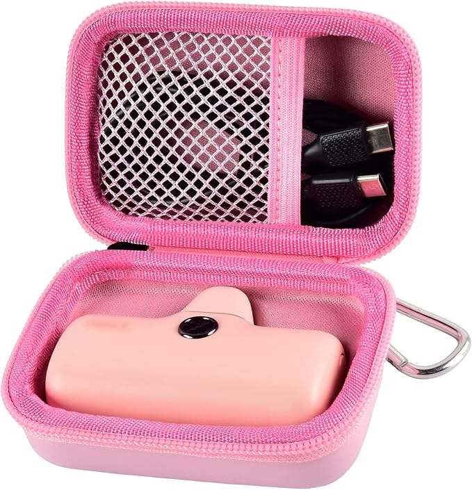 Portable Charger Power Bank Case for Swyop/for Feob/for Charmast/for JEJILL/for LanLuk/for VEGER/for iWALK/for Taegila/for Kuulaa and More Small Charging Battery Pack - Bag Only (Pink)