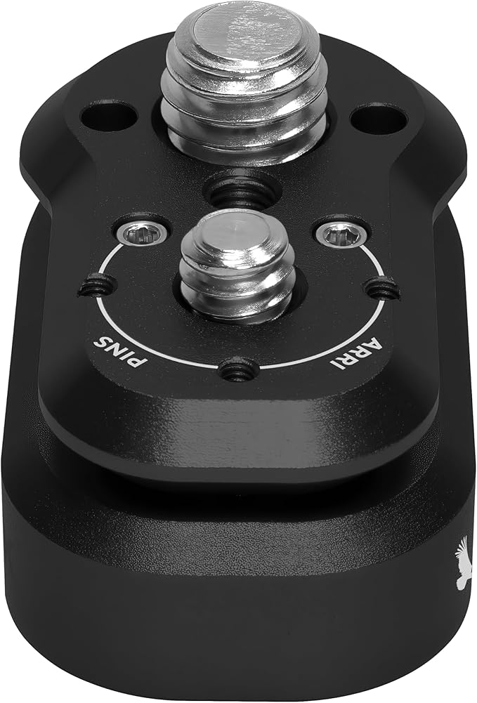 KONDOR BLUE | Mini Lock Quick Release Plates for Camera Monitors, Arms, Accessories, Microphones, Key Lights | Quickly and Securely Attach and Detach Accessories on Your Cinema Rig | Black
