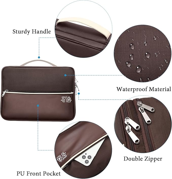 SELLYFELLY Electronics Travel Organizer, Double Layer Cable Organizer Bag Watreproof Electronics Accessories Storage Bag for Cord, Charger, Phone, Power Bank, Kindle, Hard Drive