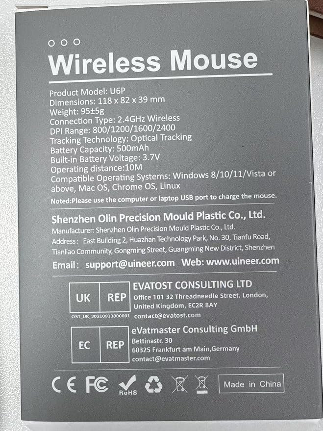 Wireless Mouse,Upgraded 2.4GHz Rechargeable (Battery Level Visible) Ergonomic Computer Mouse,4 Levels DPI, Wireless Mice for Laptop Computer(Yellow)
