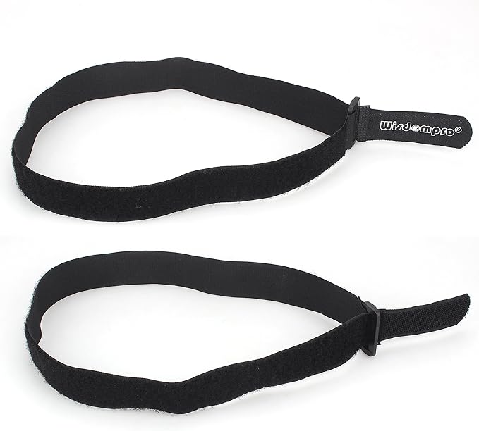 12 Pack 1 x 24 Inches Hook and Loop Reusable Fastening Cable Tie Down Straps by Wisdompro - Reusable, Durable Functional Cinch Strap to Keep Your Home, Office, Workspace from Tangled Messes of Cords