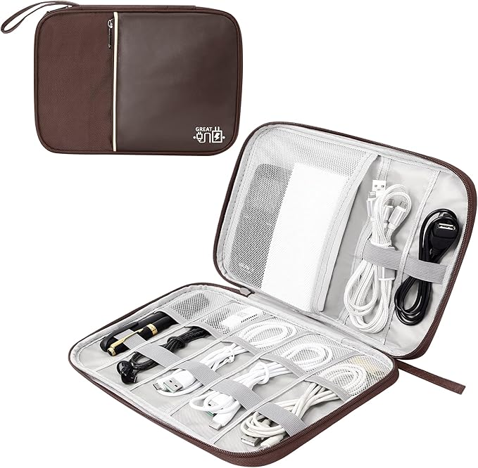 SELLYFELLY Electronics Organizer Travel Cord Organizer Case Compact Electronics Accessories Bag for Cable, Cord, Charger, Phone, Hard Drive