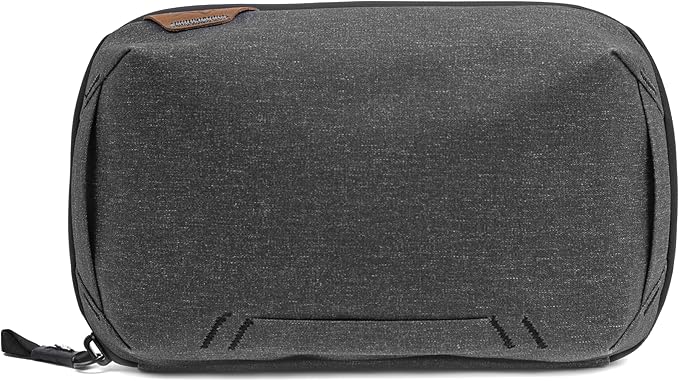 Peak Design Tech Pouch, Charcoal, Electronics Organizer for Travel or Everyday Carry, Origami-Style Storage, Cable Pass-Through, Weatherproof Recycled Nylon, Gear Carry Bag for Men and Women