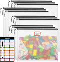 12pcs Mesh Zipper Pouch Bags, A4 Puzzle Bag for Organizing Storage Bag, File Bags for Office, Board Games and Home Supplies