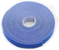 Reusable Fastening Tape Cable Ties 3/4 Inch Double Side Hook Roll (5 Yard, Blue)