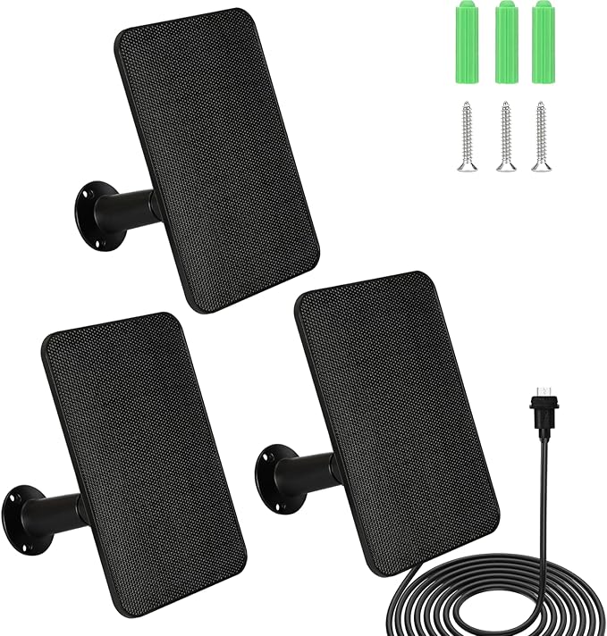 6W Solar Panel Charger for Blink Outdoor/Outdoor(3rd Gen)/XT XT2 Camera Solar Panel with 13.1ft Waterproof Charging Cable, Waterproof Rubber Plug, 360°Adjustable (for Blink 3-3PC)