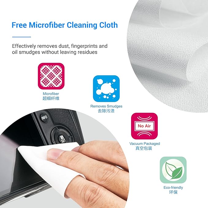 JJC Hard Shell Camera Lens Filter Case Up to 67mm (62mm 58mm 55mm 52mm 49mm 46mm 43mm 40.5mm 37mm),Water Resistant & Dustproof,Camera Filter Pouch with Microfiber Cleaning Cloth for Photography