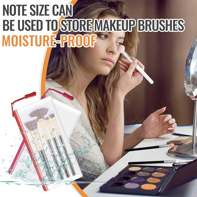 24pcs Mesh Zipper Pouch Bags 9.3 x 4.7 Inches, 8 Color Small Clear Pouches Bulk, Travel Cosmetics Organization, Classroom and Office Supplies