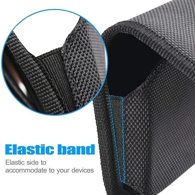 AH Men Phone Belt Holder Pouch Cell Phone case Nylon Phone Holster with Belt Loop Belt Clip for iPhone16 Plus 16 Pro Max 15 Plus, S24 S25 Ultra Clip Pouch fits Otterbox/Thick Case (X-Large)